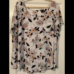 Torrid Floral Blouse Short Sleeves - 3X